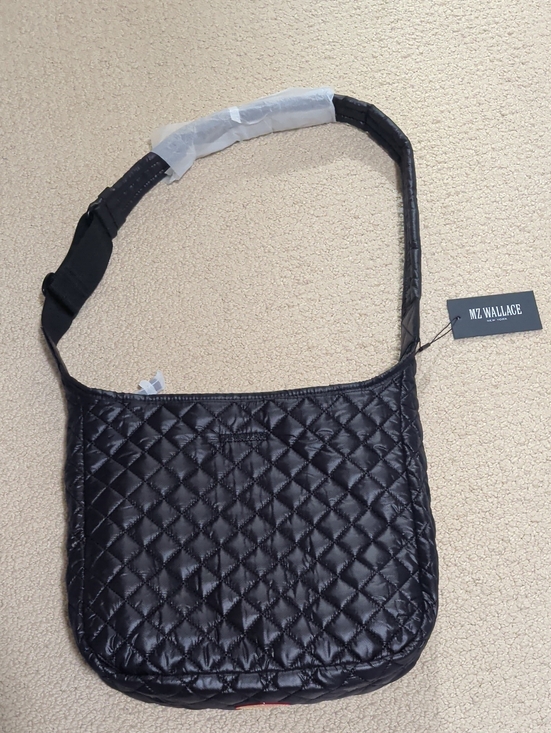 MZ Wallace Handbags - MZ Wallace Parker Deluxe Black Quilted Crossbody Shoulder Bag